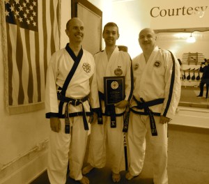 Master Doug Cook, Author Stuart Anslow, and Dr George Vitale at Master Cook's Chosun Taekwondo Academy, a fine example of traditional Taekwondo.